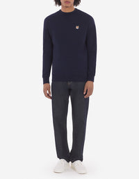 Pull à manches longues en laine - Navy