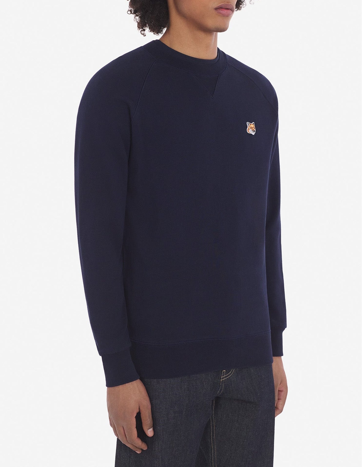 Pull à manches longues en laine - Navy