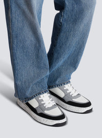 B-court en daim et cuir - Noir & Gris