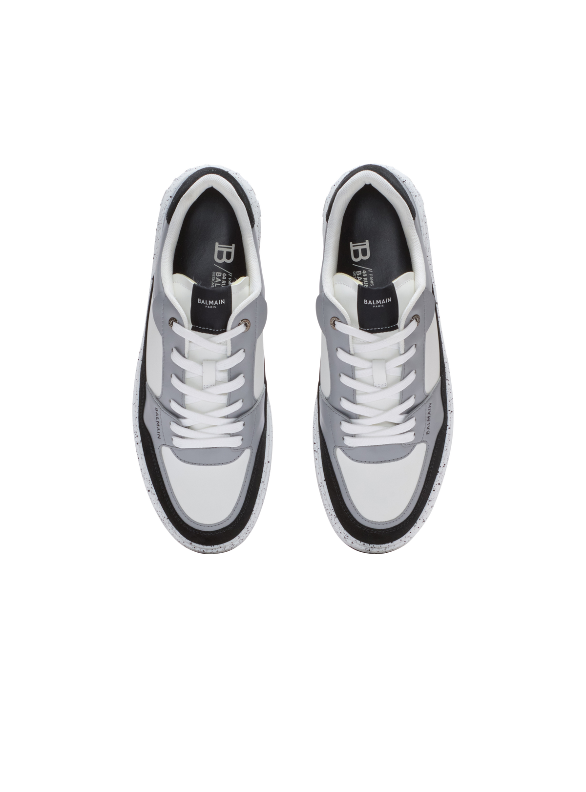 B-court en daim et cuir - Noir & Gris