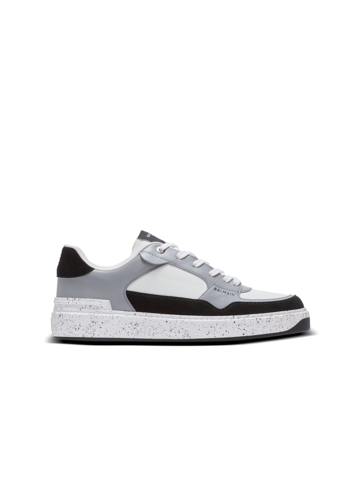 B-court en daim et cuir - Noir & Gris