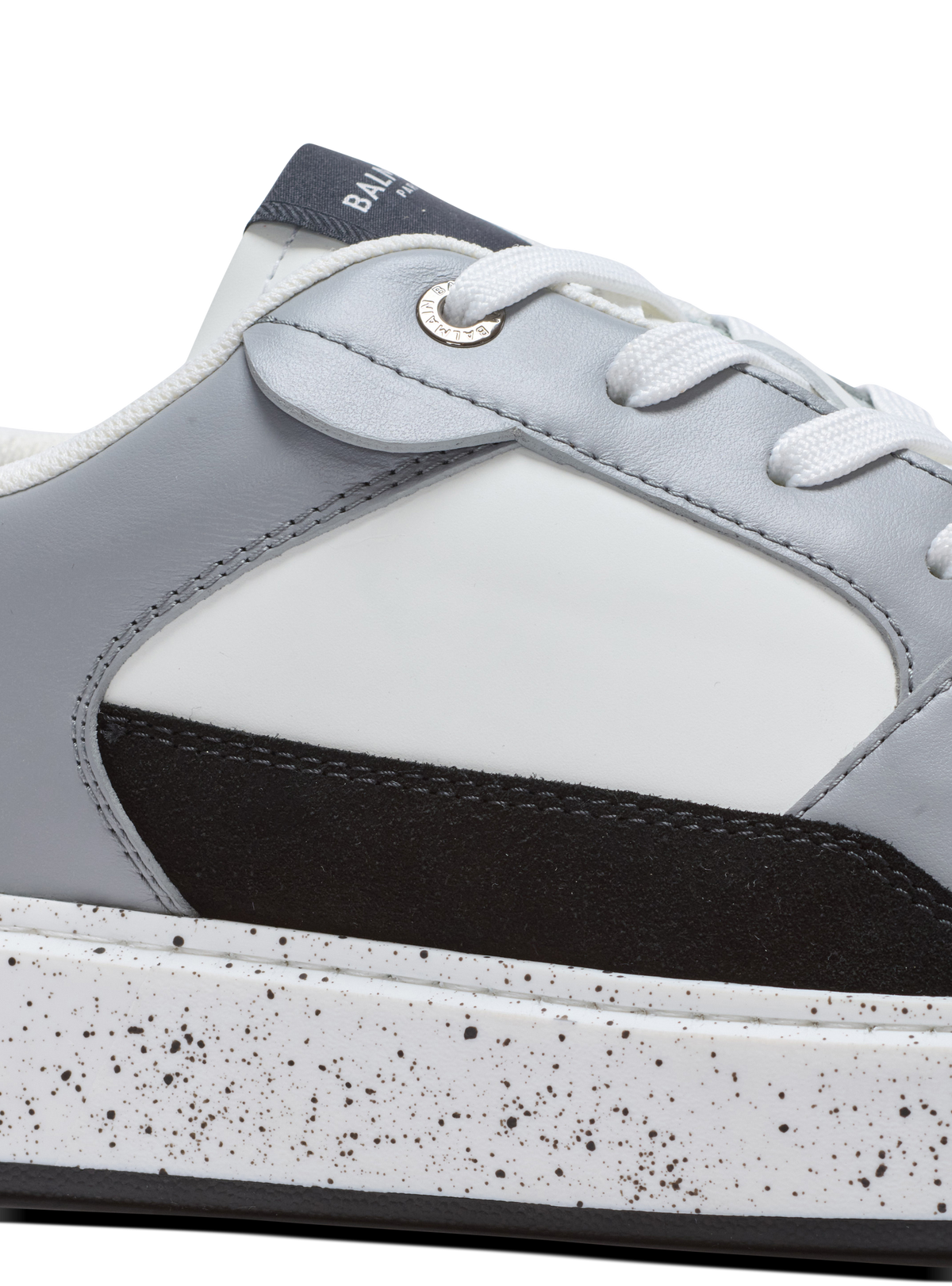 B-court en daim et cuir - Noir & Gris