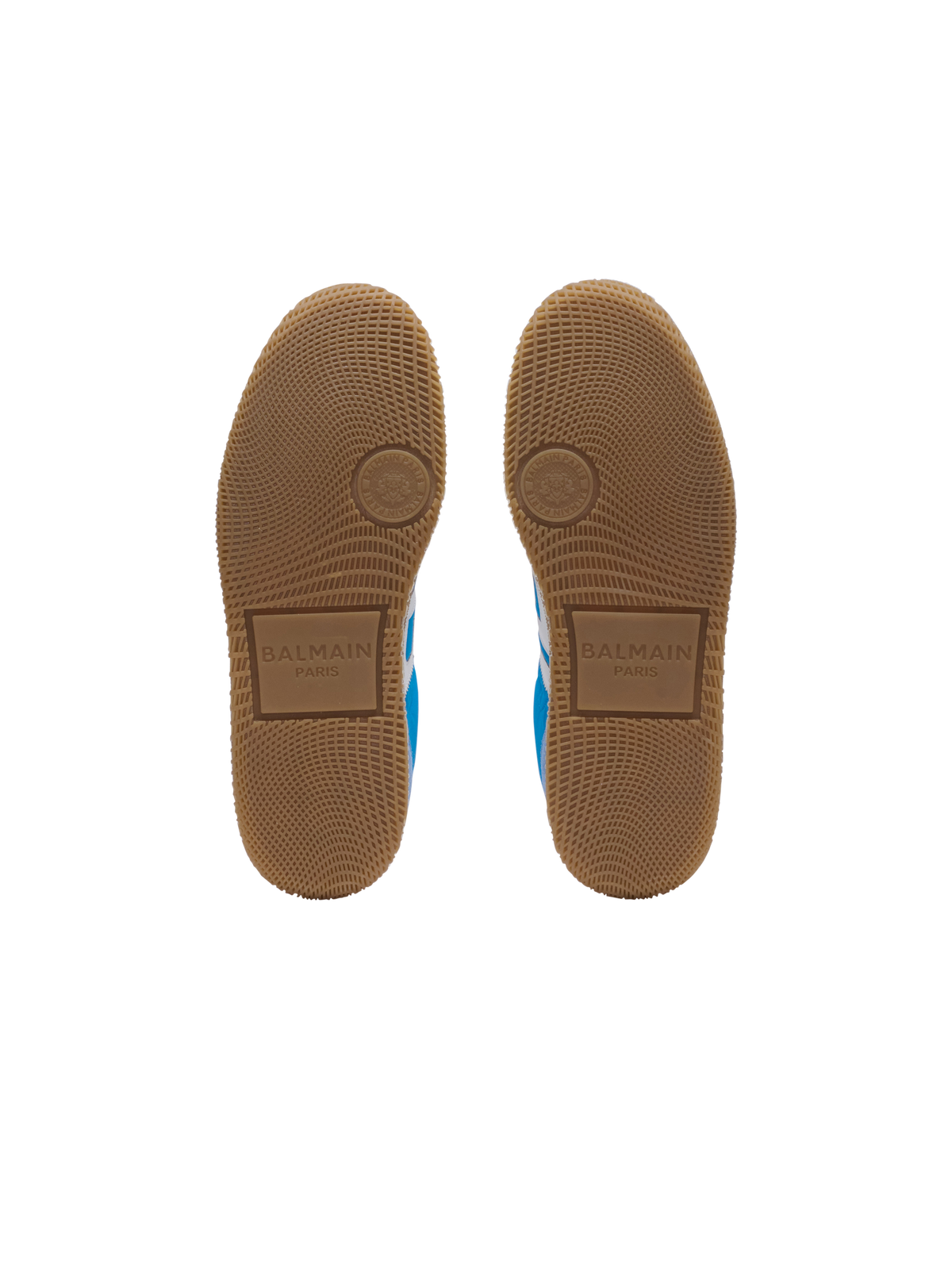 Baskets balmain swan en cuir, cuir suédé et nylon - Bleu