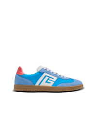 Baskets balmain swan en cuir, cuir suédé et nylon - Bleu