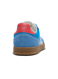 Baskets balmain swan en cuir, cuir suédé et nylon - Bleu