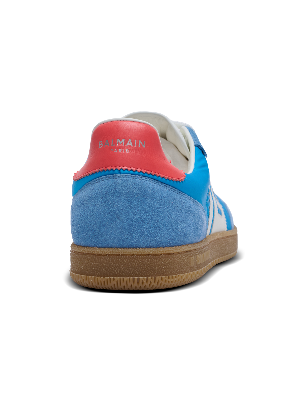 Baskets balmain swan en cuir, cuir suédé et nylon - Bleu