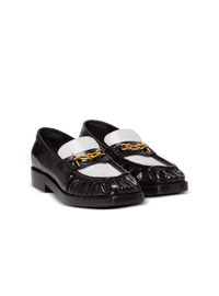 Mocassins sync en cuir glacé - Noir & Blanc