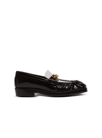 Mocassins sync en cuir glacé - Noir & Blanc
