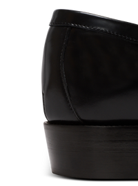 Mocassins sync en cuir glacé - Noir & Blanc