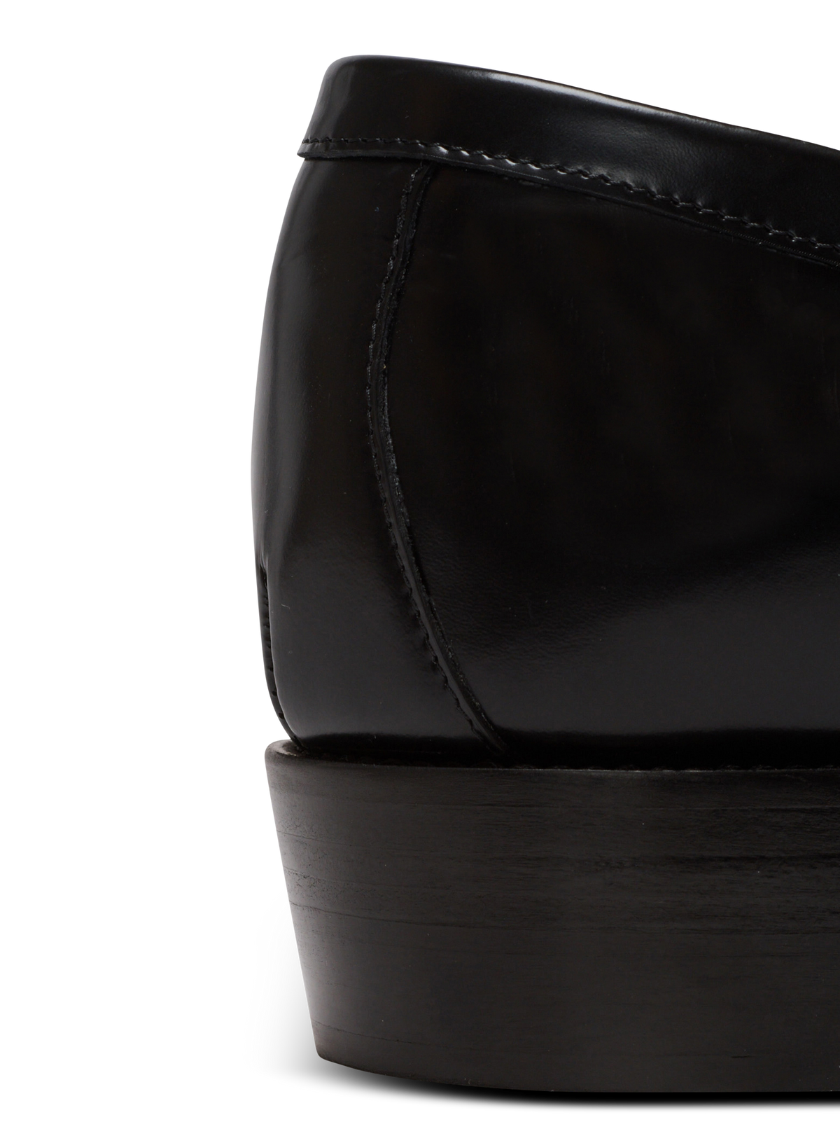 Mocassins sync en cuir glacé - Noir & Blanc