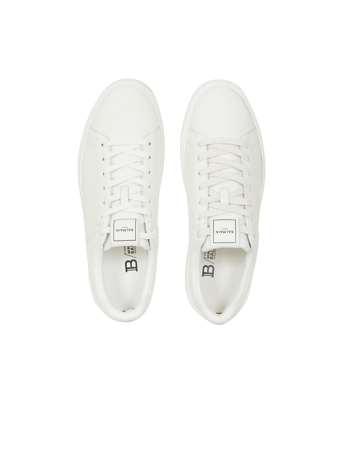 Baskets b-court en cuir de veau - Blanc