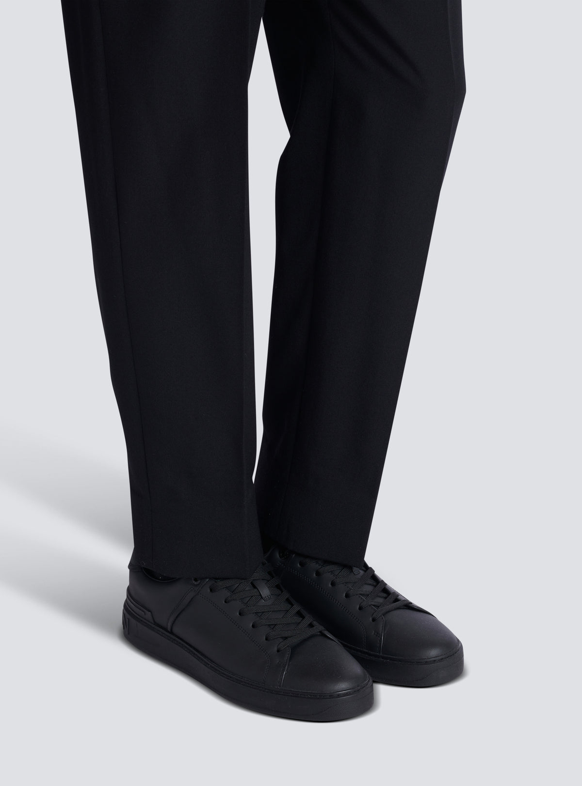 Baskets b-court en cuir de veau - Noir