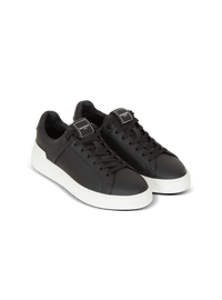 Baskets b-court en cuir de veau - Noir & Blanc