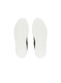 Baskets b-court en cuir de veau - Noir & Blanc