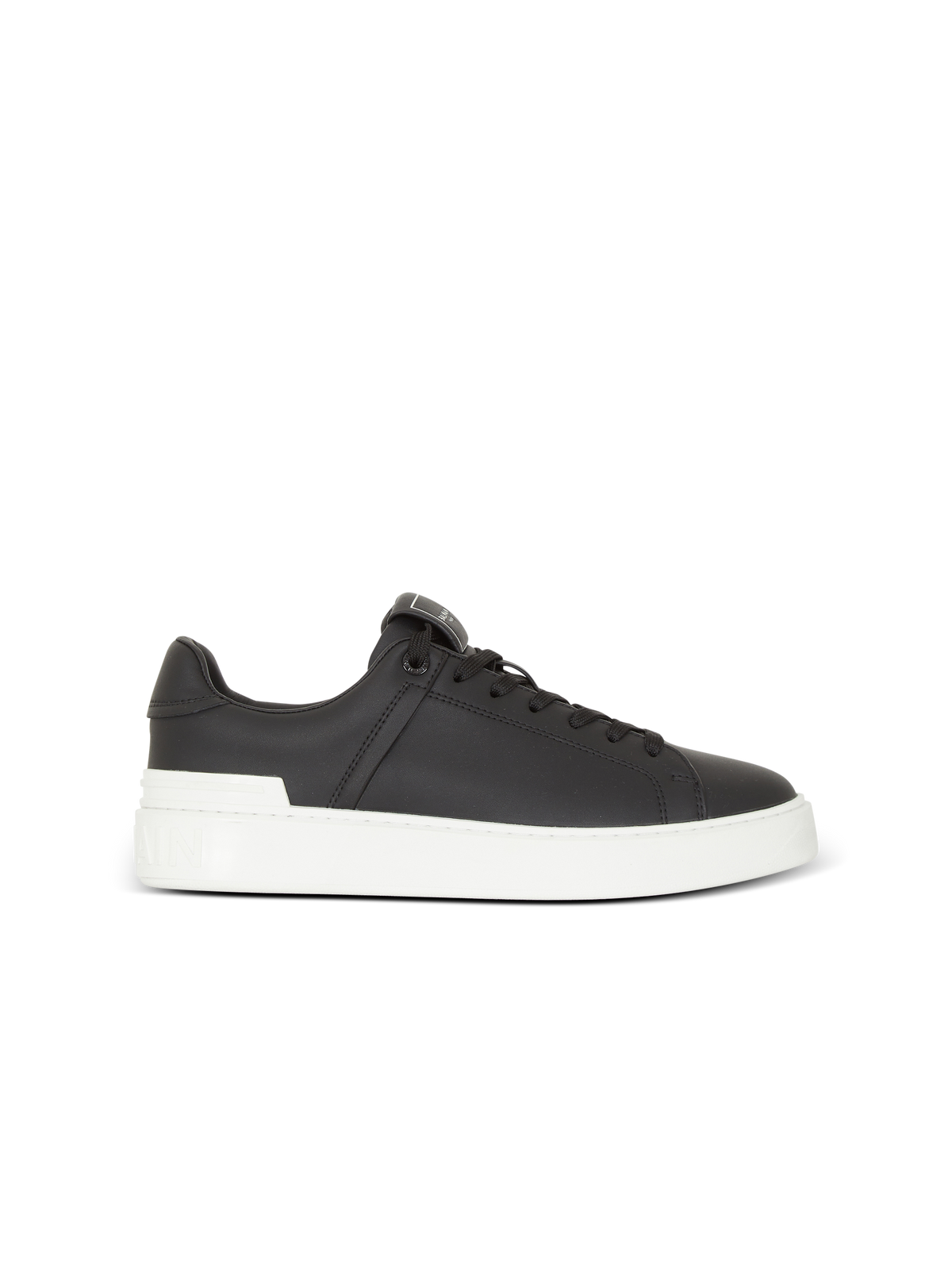 Baskets b-court en cuir de veau - Noir & Blanc