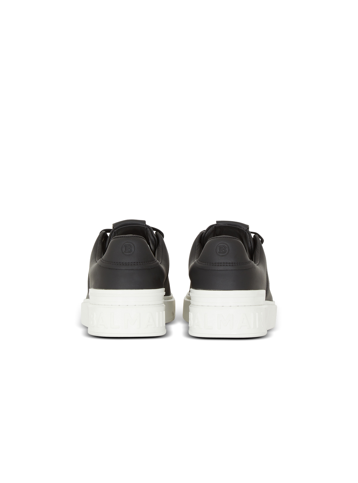 Baskets b-court en cuir de veau - Noir & Blanc