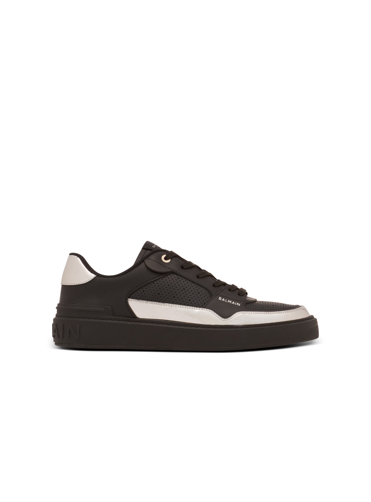 Baskets b-court flip en cuir - Noir & Argent