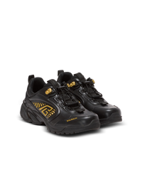 Baskets cosmic dust en cuir glacé - Noir & Or