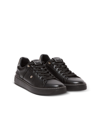 Baskets b-court en cuir de veau - Noir & Argent