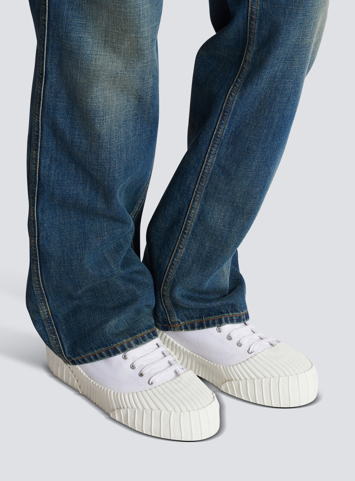 Sneakers riff low en toile - Blanc