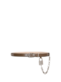 Ceinture sync fine en cuir  - Kaki