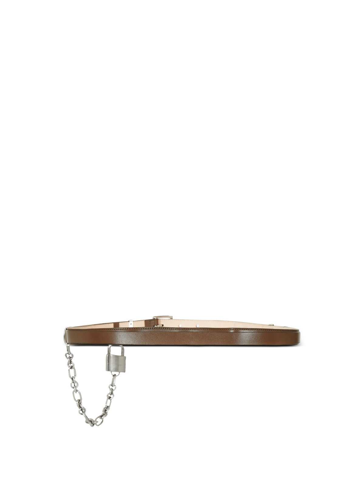 Ceinture sync fine en cuir  - Kaki