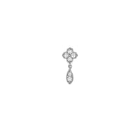 Mono boucle Fleurs du Mal en or noir 18K sertie de diamants - Or noir