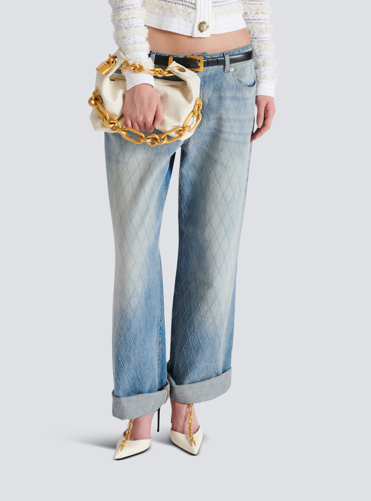 Sac sync mini en cuir de veau - Creme