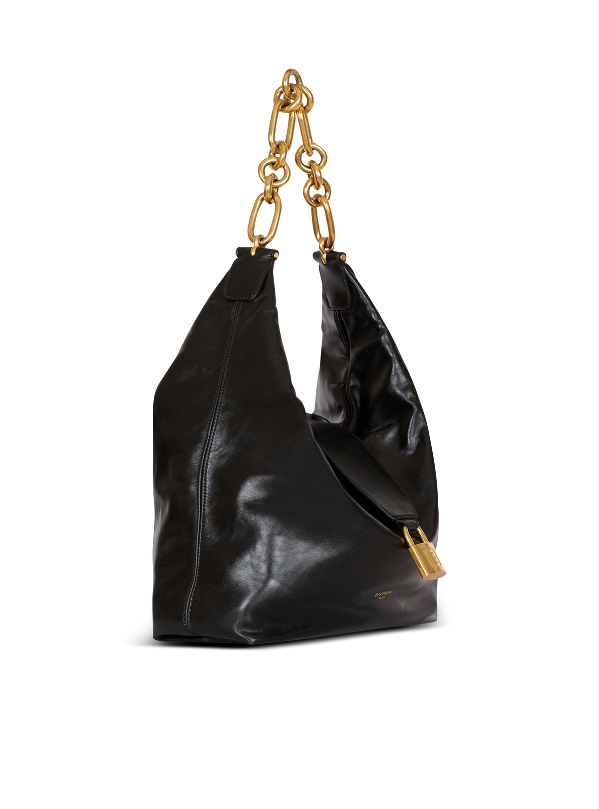 Sac sync hobo en cuir de veau - Noir