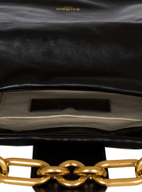Sac sync hobo en cuir de veau - Noir
