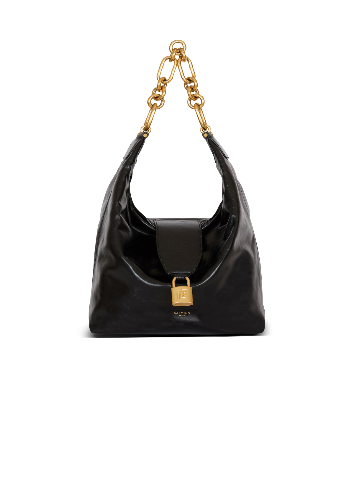 Sac sync hobo en cuir de veau - Noir
