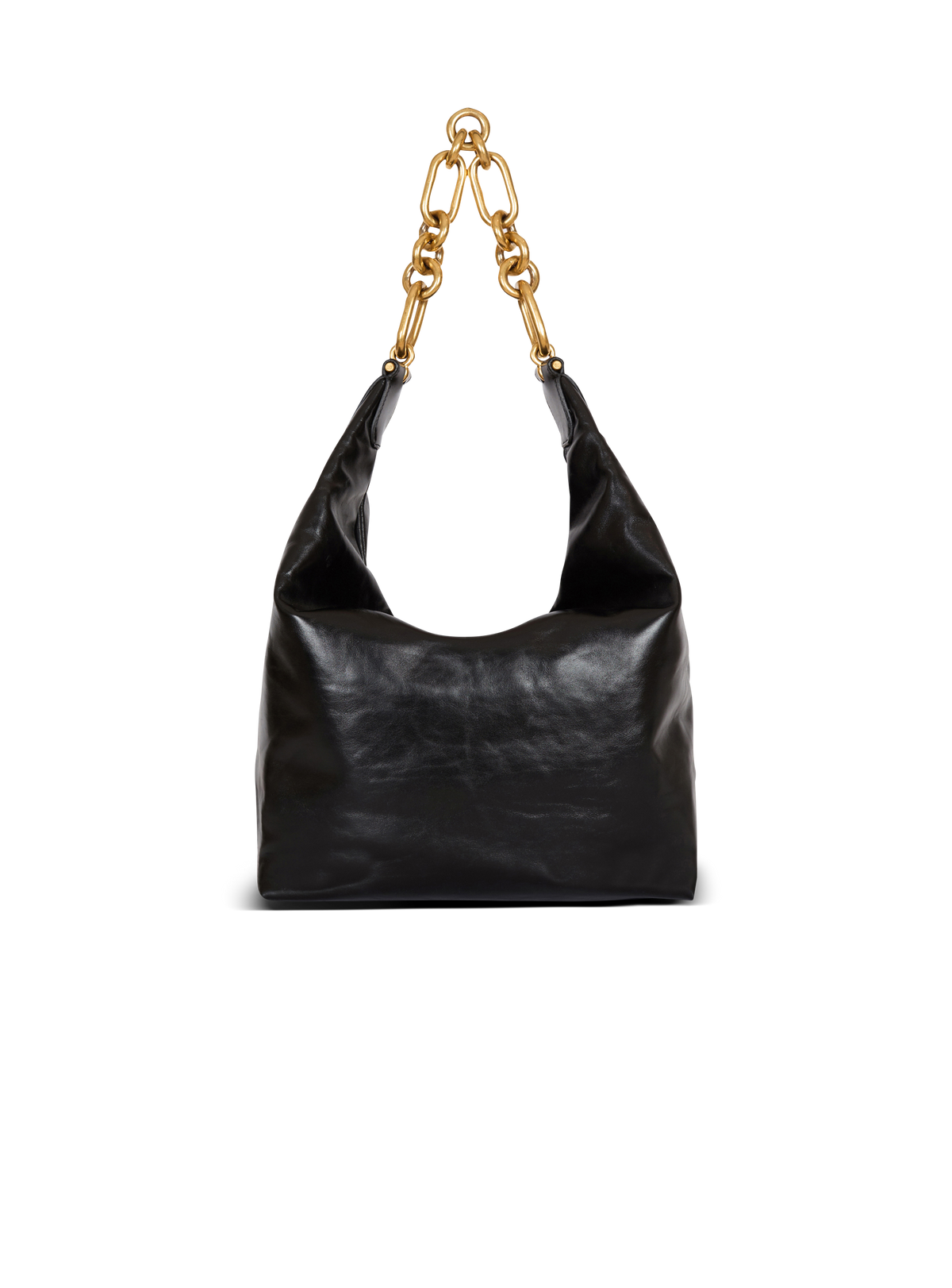 Sac sync hobo en cuir de veau - Noir