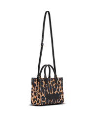Sac cabas b-army small en toile imprimée motif léopard - Multi-Marron  &  Noir