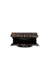 Sac cabas b-army small en toile imprimée motif léopard - Multi-Marron  &  Noir