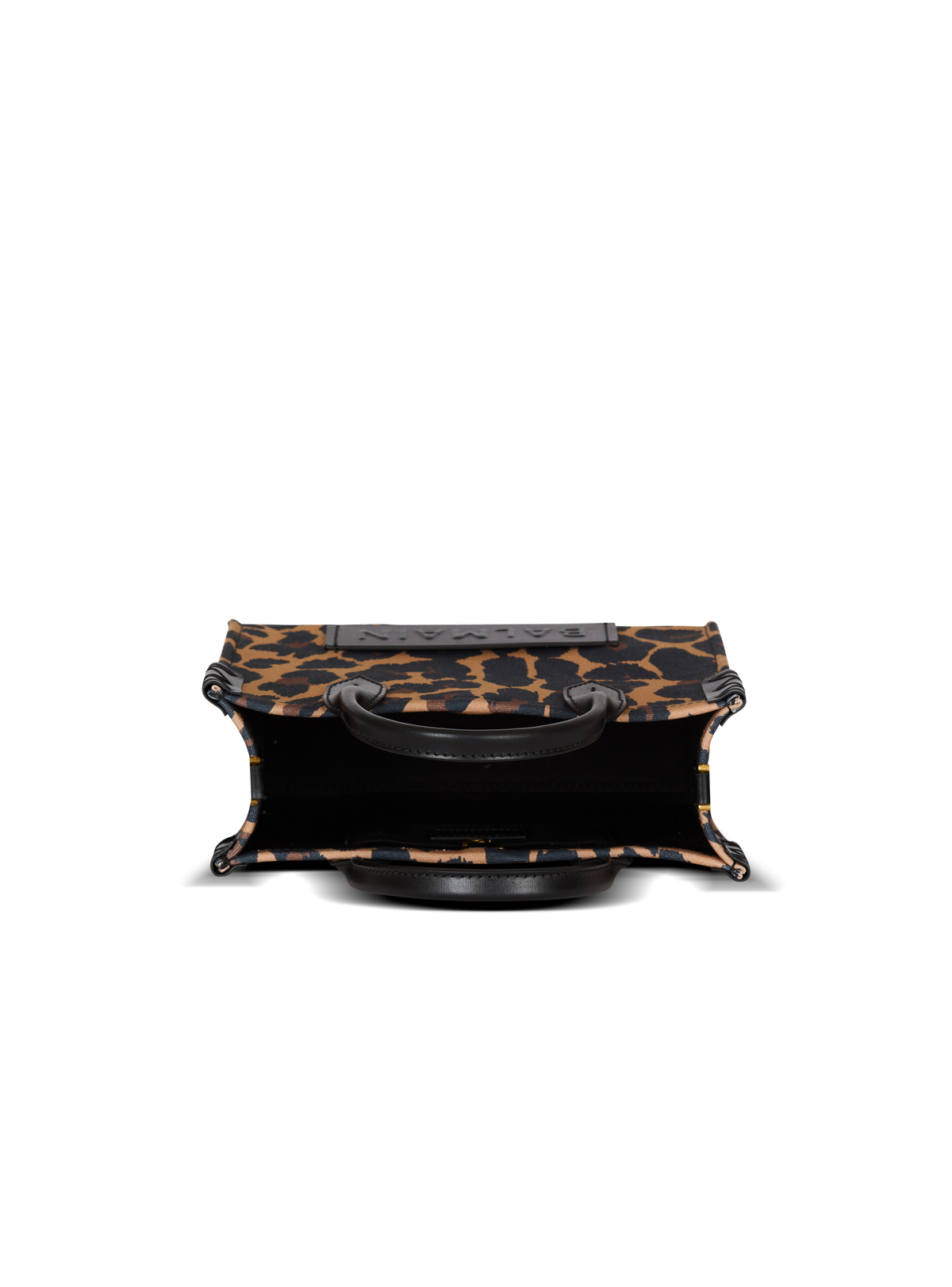 Sac cabas b-army small en toile imprimée motif léopard - Multi-Marron  &  Noir