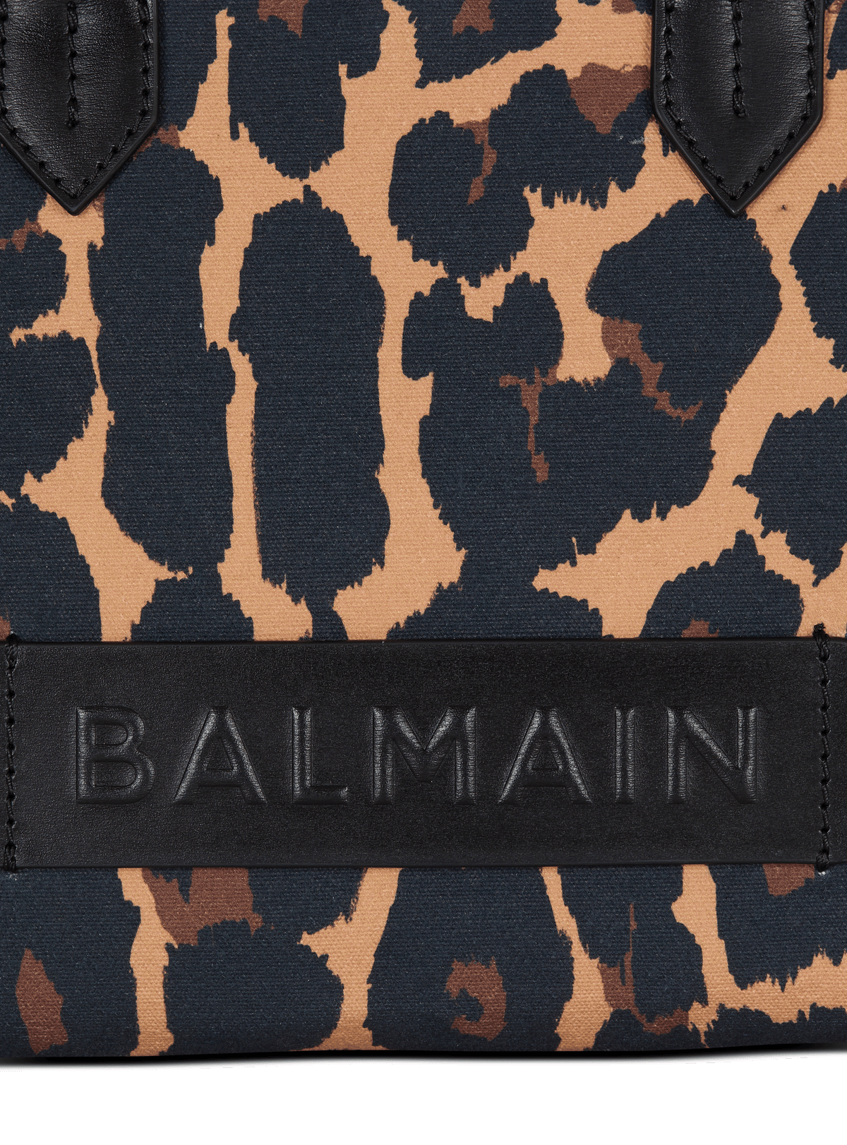 Sac cabas b-army small en toile imprimée motif léopard - Multi-Marron  &  Noir