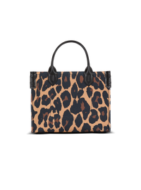 Sac cabas b-army small en toile imprimée motif léopard - Multi-Marron  &  Noir