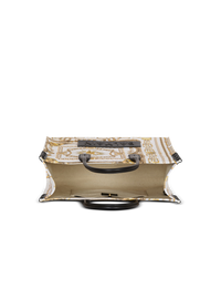 Sac cabas b-army medium en toile imprimée  - Blanc & Noir & Or