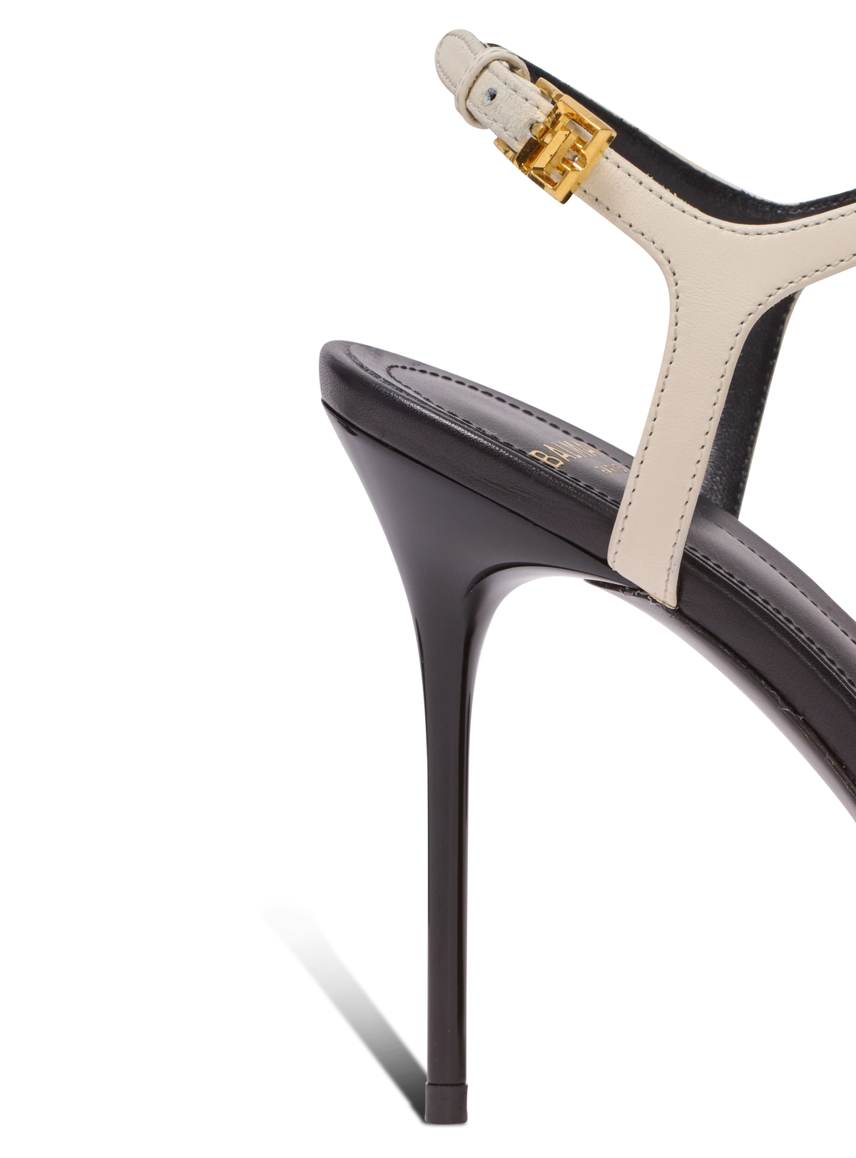 Sandales à talons sync en cuir  - Ivoire