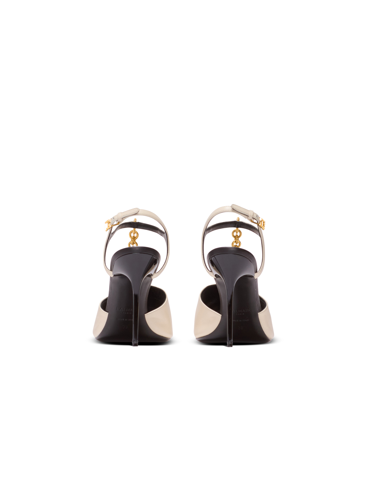 Sandales à talons sync en cuir  - Ivoire