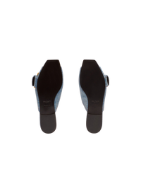 Sandales plates anthem en denim - Bleu Jean