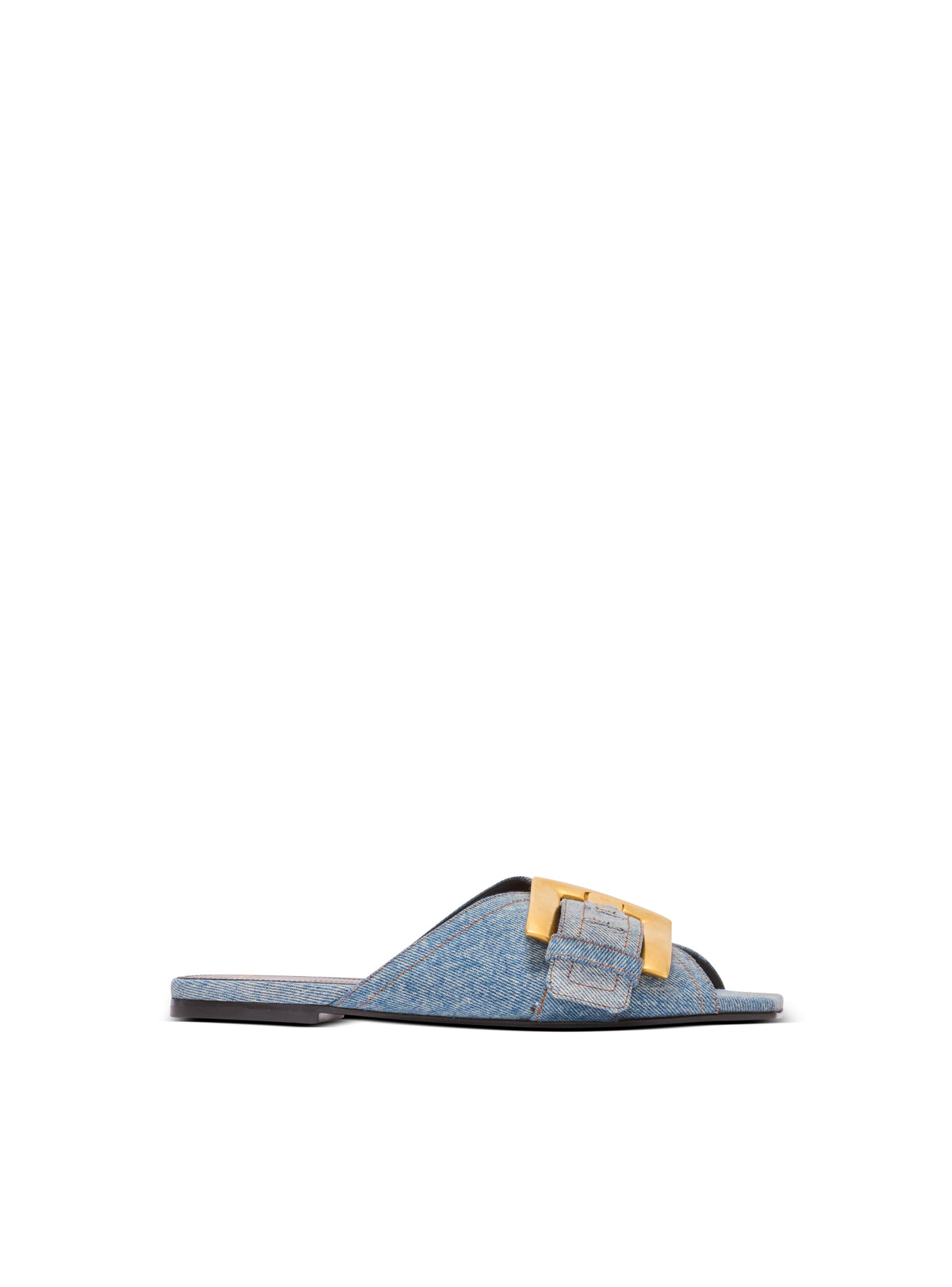 Sandales plates Anthem en denim - Bleu Jean