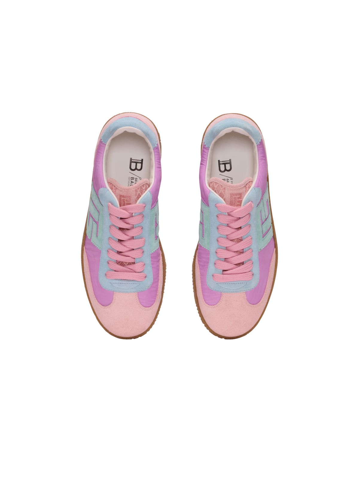 Baskets balmain swan en cuir suédé et nylon - Multicolore
