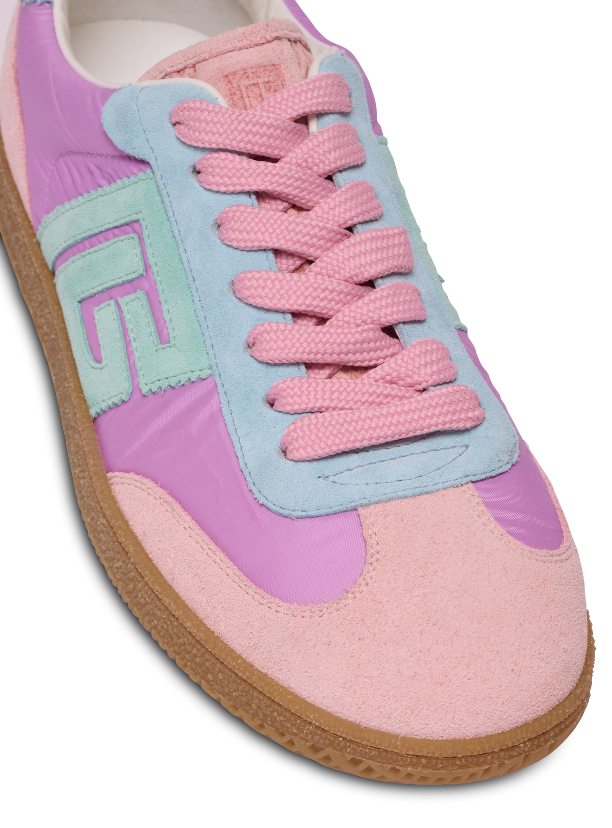 Baskets balmain swan en cuir suédé et nylon - Multicolore