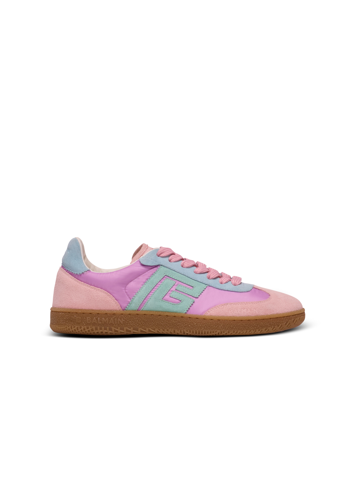 Baskets balmain swan en cuir suédé et nylon - Multicolore