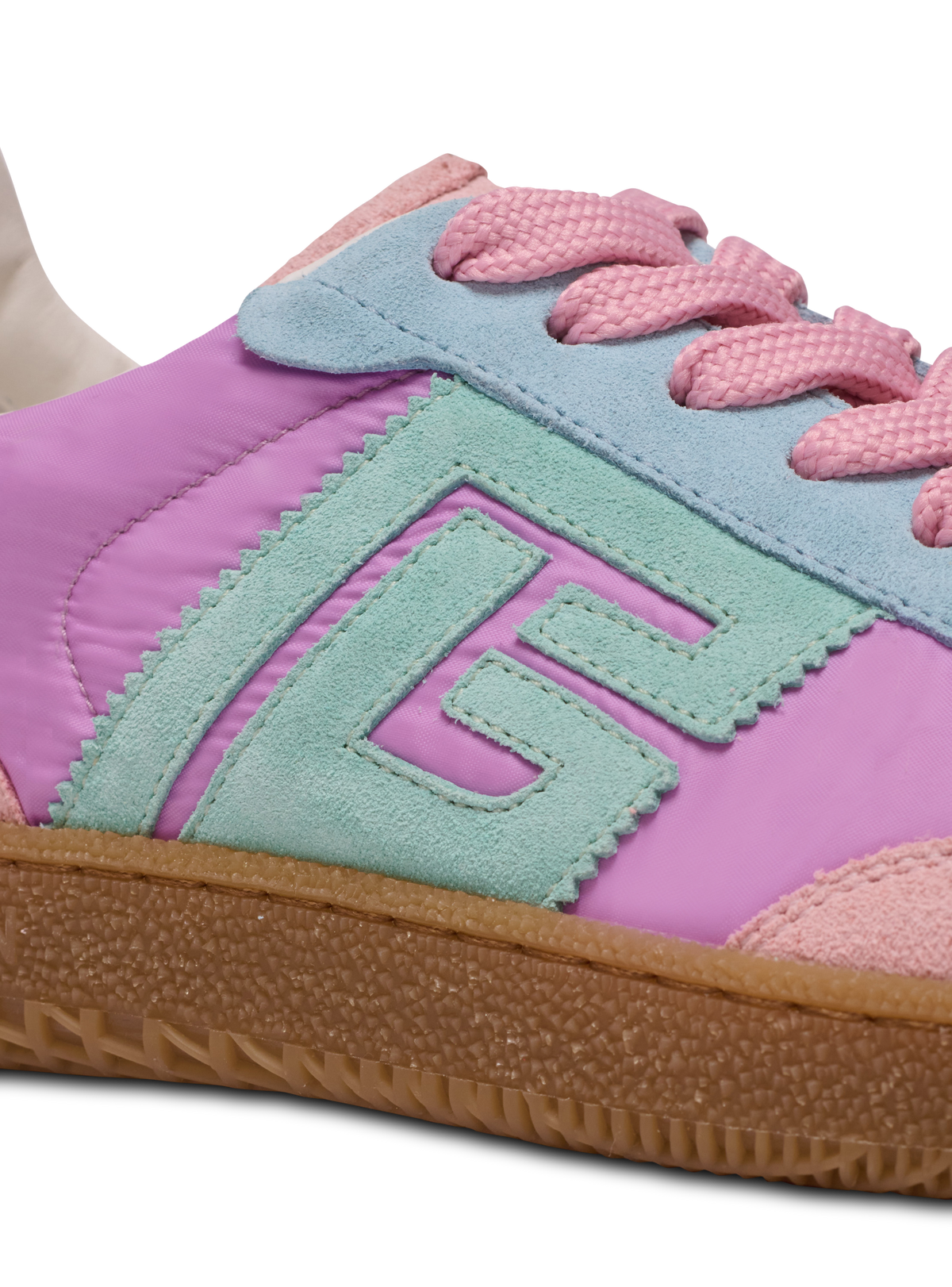 Baskets balmain swan en cuir suédé et nylon - Multicolore