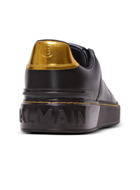 Baskets b-court en cuir de veau - Noir & Or