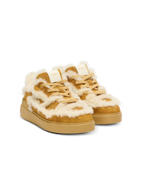 Baskets b-court flip en mouton retourné - Cognac