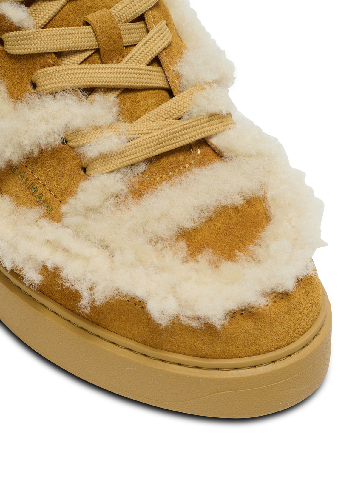 Baskets b-court flip en mouton retourné - Cognac