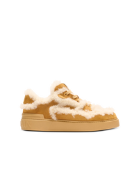 Baskets b-court flip en mouton retourné - Cognac